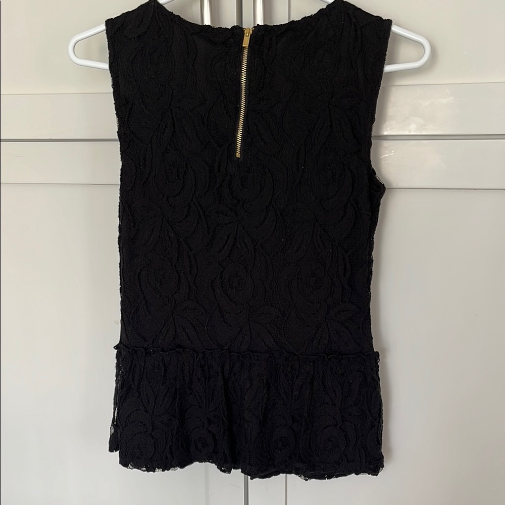 Alfani Black Peplum Sleeveless Tank Top